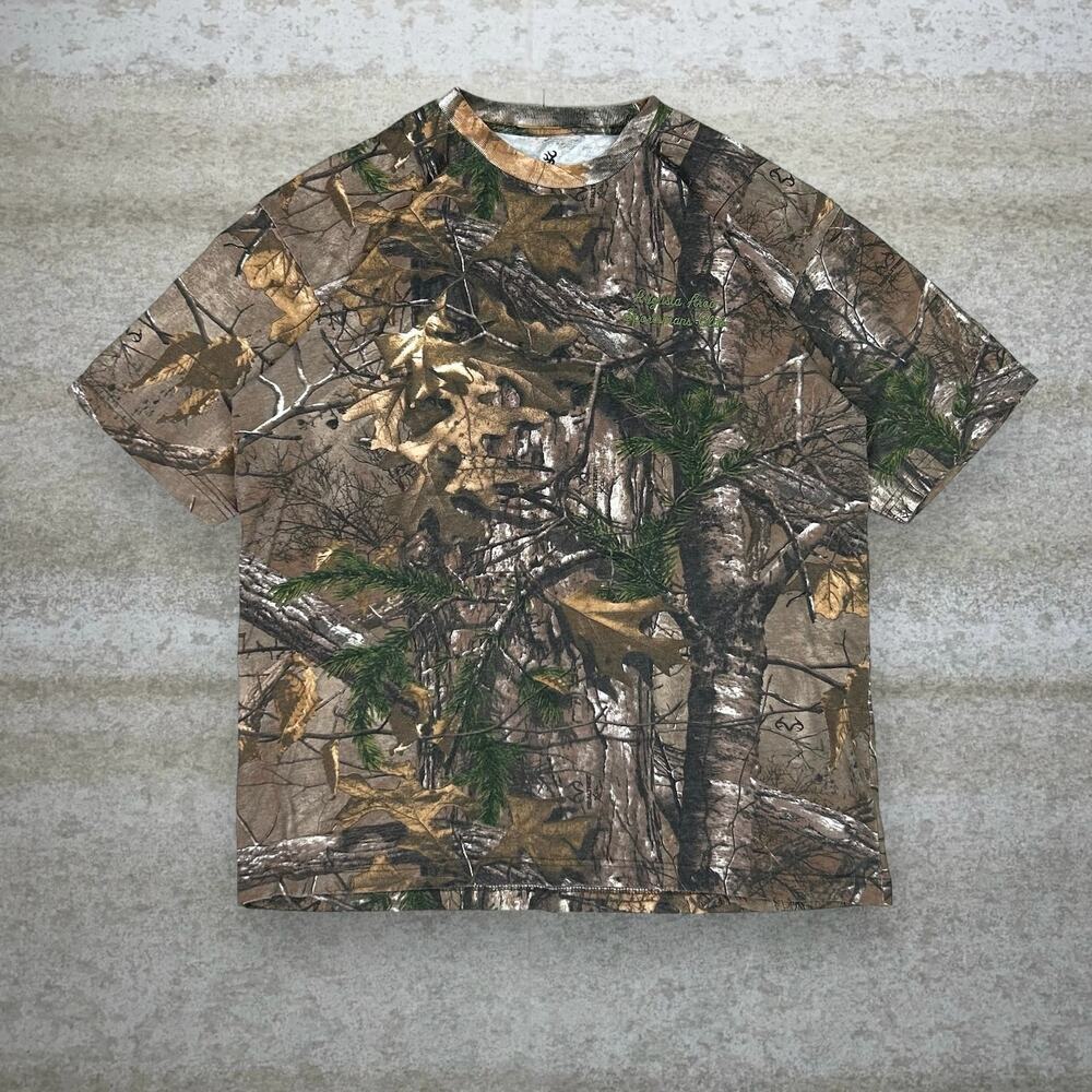 Vintage Y2K Browning Realtree Hunting Camo Shirt Mens XL Cotton Short Sleeve